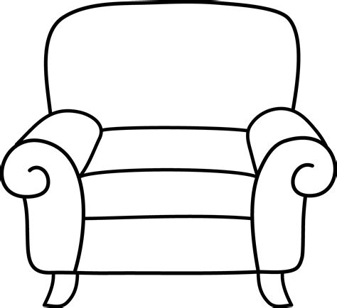 Free Sofa Clipart Black And White, Download Free Sofa Clipart Black And ...