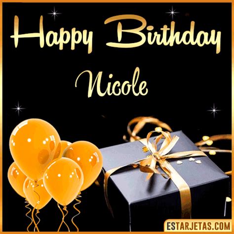 Feliz Cumpleaños Nicole Imágenes  Tarjetas Y Mensajes