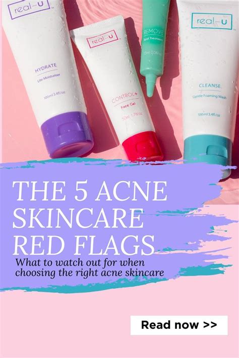 The 5 Acne Skincare Red Flags Skin Care Acne How To Clear Pimples