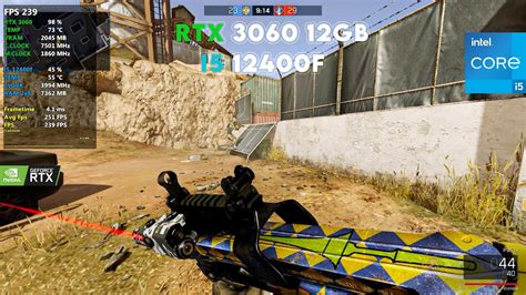 Ironsight RTX 3060 12GB I5 12400F 250 FPS Ultra 1080p Benchmark