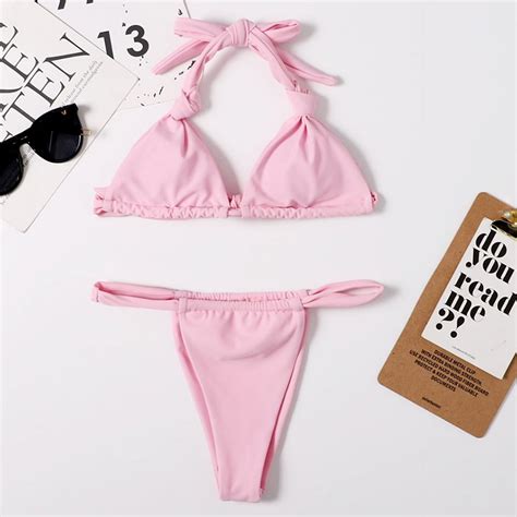 Sexy Micro Bikini Swimsuit Woman 2023 Swimwear Mini Thong Bikinis Set