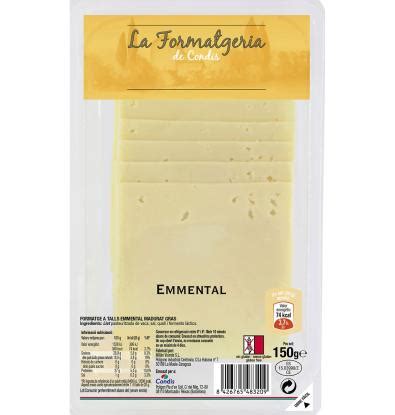 Comprar QUESO CONDIS EMMENTAL LONCHAS 150 G QUESO CONDIS EMMENTAL