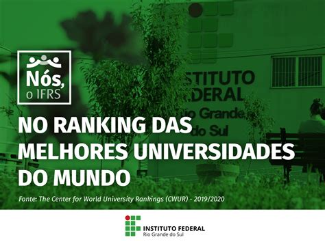 IFRS está na lista das melhores universidades do mundo Campus Sertão