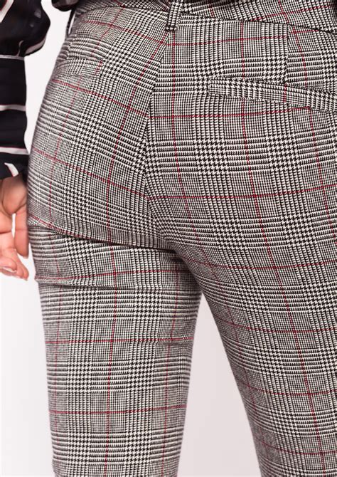 Checked Trousers With Zips