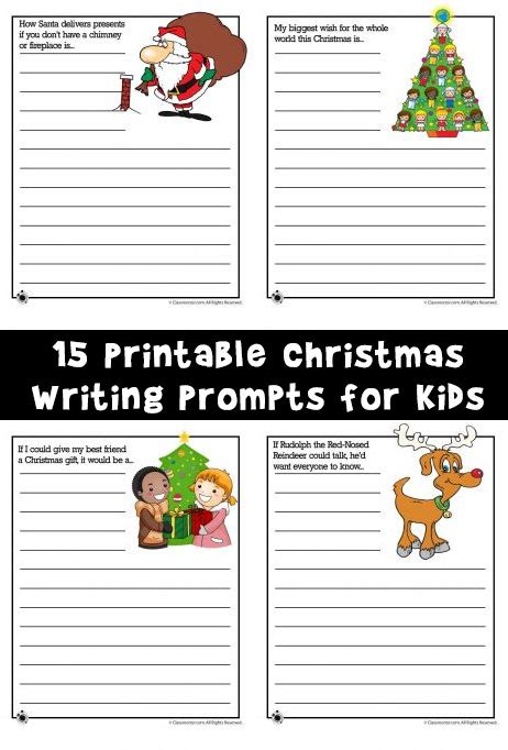 15 Printable Christmas Writing Prompts for Kids | Woo! Jr. Kids Activities : Children's Publishing