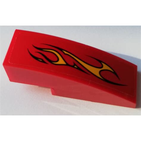 Lego Slope X Curved With Flames Right Sticker Brick Owl