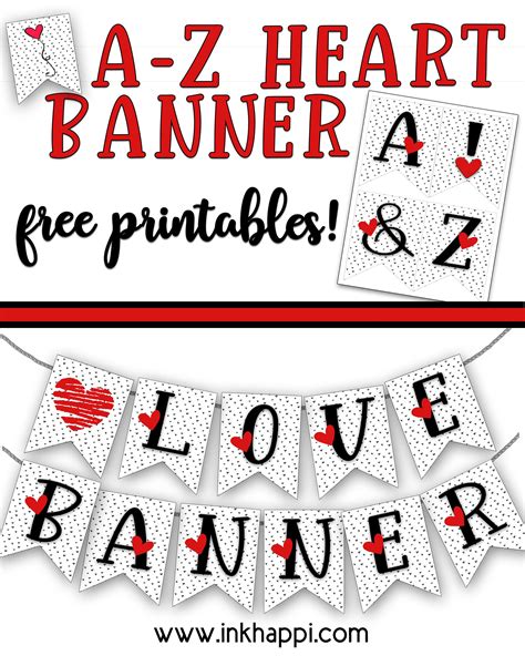 47 Free Printable Valentine Banners Design Corral