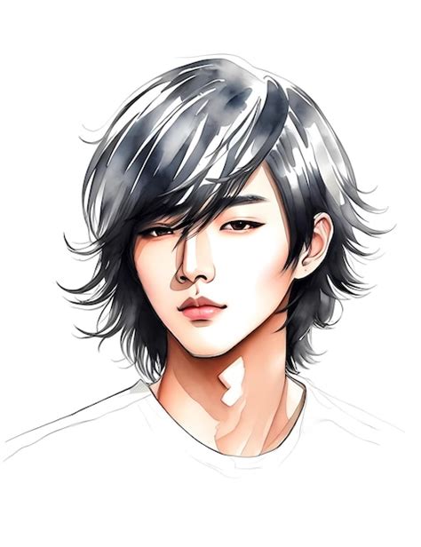 Premium Vector | Portrait of handsome asian man