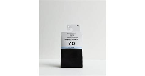 Girls 3 Pack Of Black 70 Denier Tights New Look