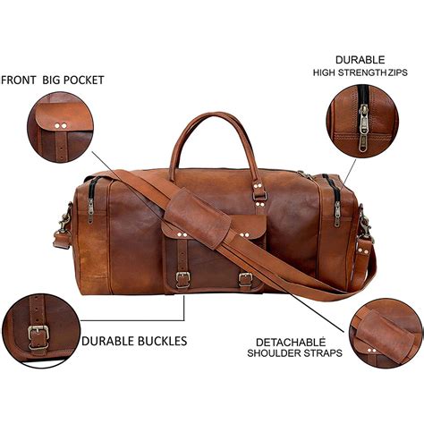 Large Leather Duffle Bag For Men Weekender Overnight Bag The Real