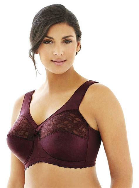 Glamorise Burgundy Magic Lift Full Figure Support Bra Us 36dd Uk 36dd