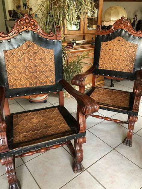 Fauteuil Twee Fauteuils Zitting En Rugleuning In Leer Met Catawiki