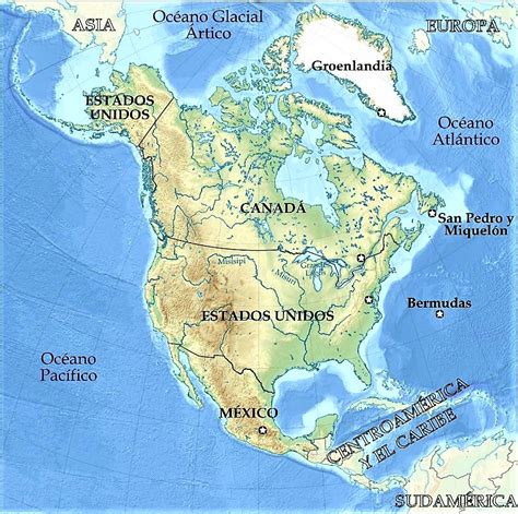 Mapa Mudo America Del Norte Fisico Para Imprimir Images