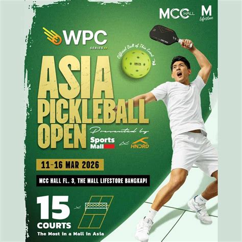 wpc asia pickleball open  indoor tournament