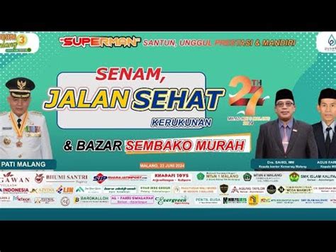 Jalan Sehat Kerukunan Bersama Bupati Malang Milad Min Malang