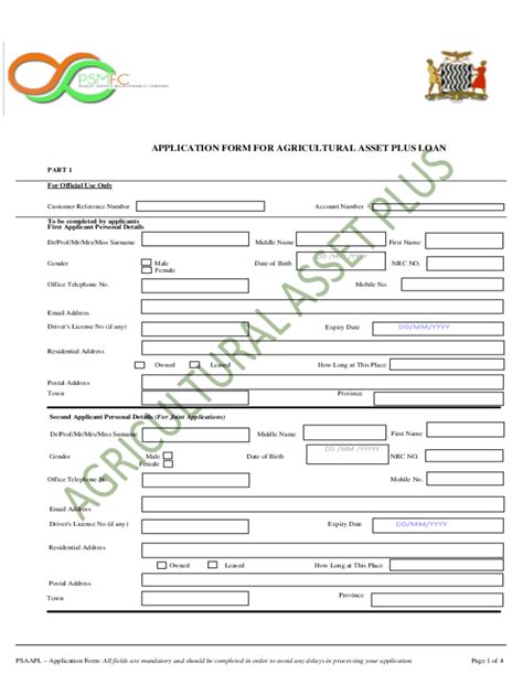 Fillable Online PSMFC Cash Loan Application And Agreement Form Fax