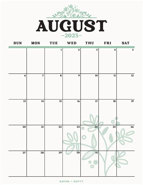 Free Printable August 2023 Calendars Calendarkart 54 Off