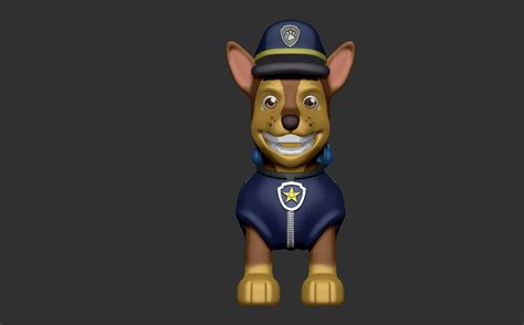 Descargar Archivo Obj Chase Paw Patrol Objeto Imprimible En D Cults