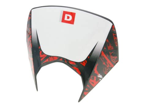 Koplampspoiler OEM Piaggio Wit Zwart Rood Derbi Senda DRD PRO