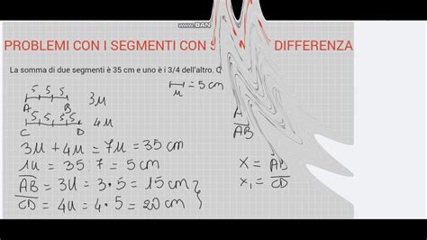 Problemi Con Somma O Differenza Di Segmenti Youtube