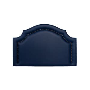 Cabeceira Solteiro Provençal Luxo 90x60 Courino Azul Tachas Fumê