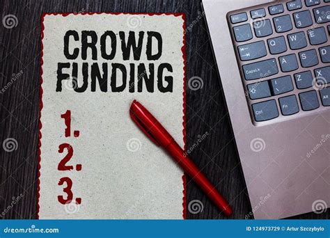 Handwriting Text Writing Crowd Funding Concept Meaning Fundraising