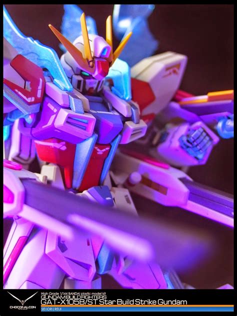 Painted Build Hgbf Star Build Strike Gundam With Florescent