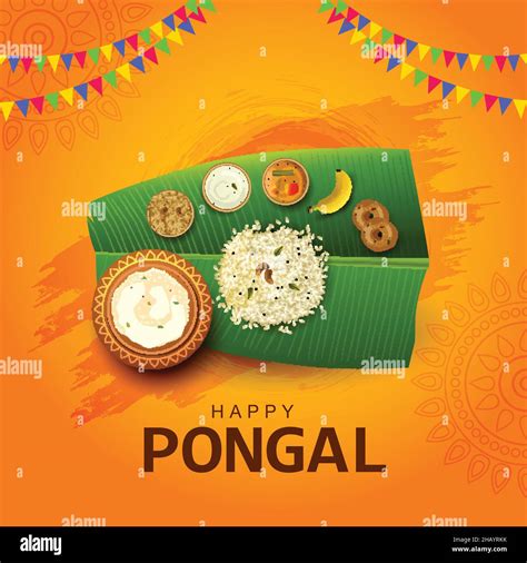 South Indian Harvesting Festival Happy Pongal Celebrations Greetings