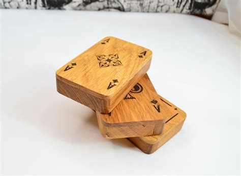 Playing Cards Holder T Wooden Playing Cards Box For Etsy