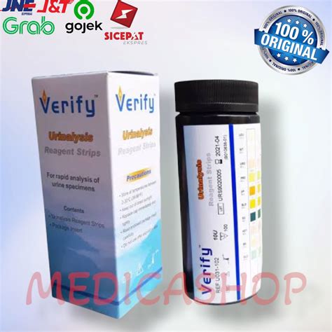 Jual Verify Parameter Urinalysis Reagent Strip Tes Urin Shopee