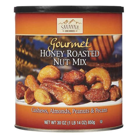 Savanna Orchards Gourmet Honey Roasted Nut Mix Cashews Almonds