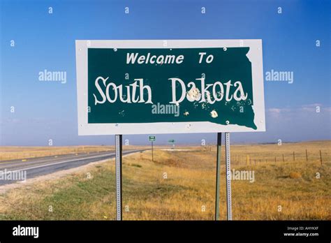 Welcome To South Dakota Sign Stock Photo Alamy