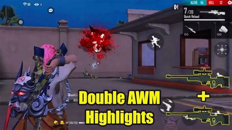 Double Awm Highlights In New Training Ground Free Fire Youtube