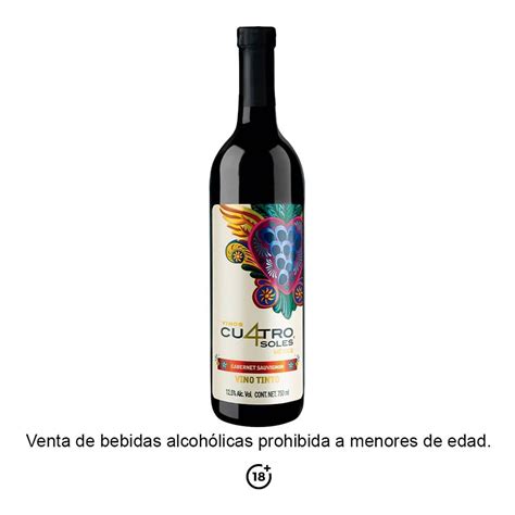 Vino Tinto Cuatro Soles Cabernet Sauvignon Ml Walmart