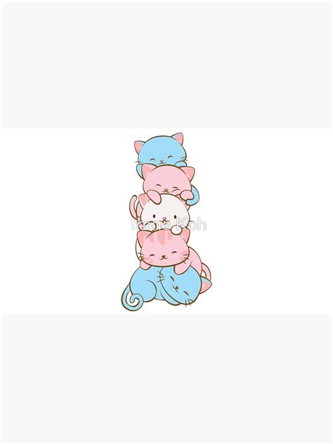 Transgender Pride Flag Cute Kawaii Cats Subtle Lgbtq Trans Pride