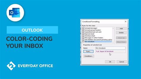 Color Coding Email In Microsoft Outlook Youtube