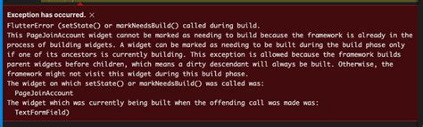 Flutter Error Fluttererror Setstate Or Markneedsbuild Called
