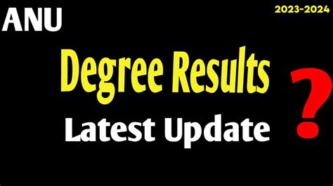 Sorry For The Late Update Anu Degree Results Update Th Semester