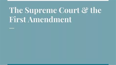 Ppt The Supreme Court And The First Amendment Powerpoint Presentation Id 8782015