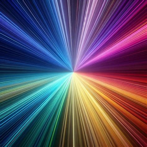 Premium Psd Hyper Realisitic Vector Art Colorful Rainbow Light