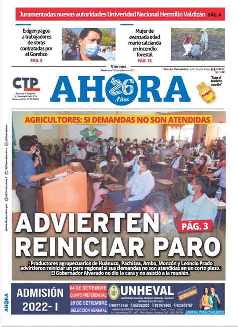 Edici N Digital Diario Ahora Diario Ahora