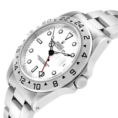 Rolex Explorer II White Dial Stainless Steel Mens Watch 16570