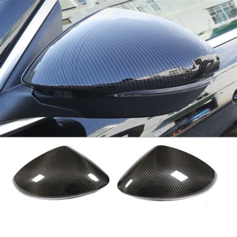 Real Carbon Fiber Side Wing Mirror Cover Caps Pair For Alfa Romeo