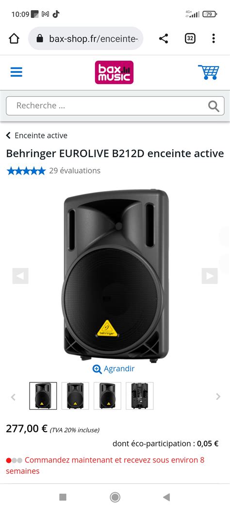 Eurolive B D Behringer Eurolive B D Audiofanzine