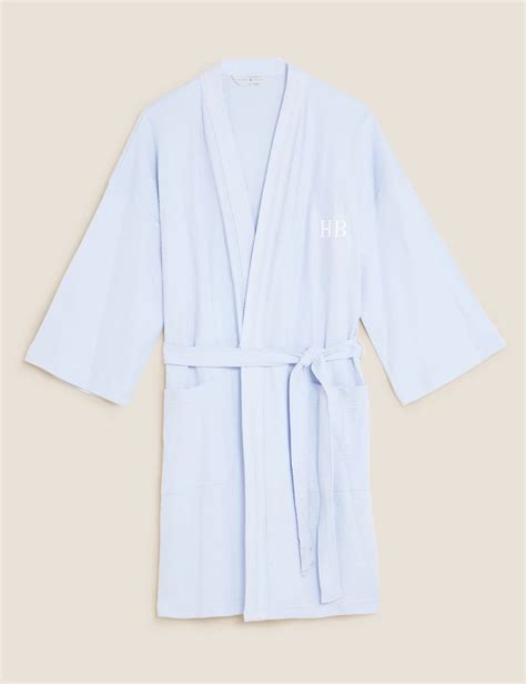 Personalised Womens Waffle Dressing Gown Mands Collection Mands