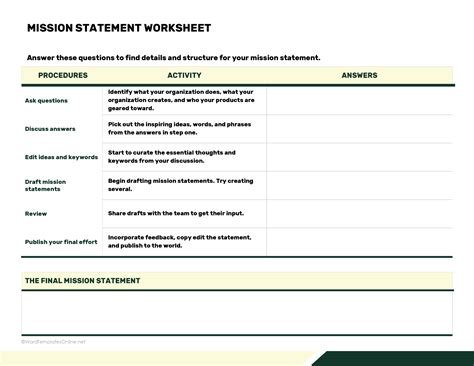 8 Free Templates To Write Clear Mission Statements