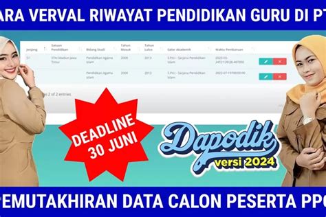 Cara Verval Riwayat Pendidikan Di PTK Untuk Pemutakhiran Data Calon