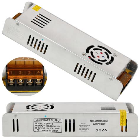 Zasilacz LED modułowy slim do taśm 30A 360W 12V Sklep Opinie Cena w