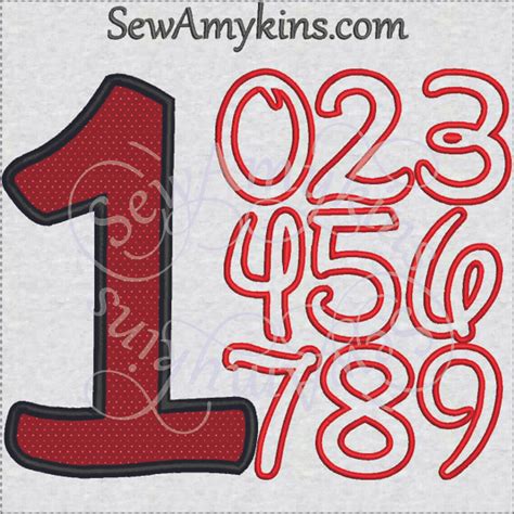 Disney Number applique machine embroidery designs Numbers 2 sizes, Walt font - SewAmykins