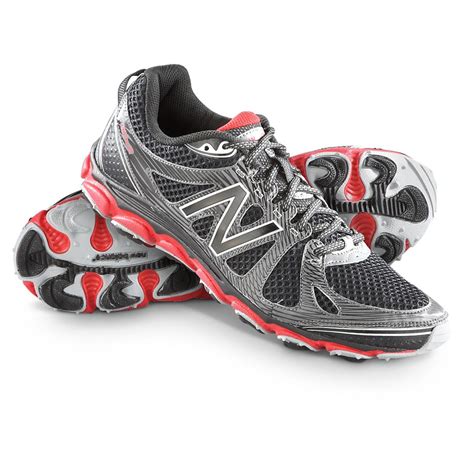 Mens New Balance® 810v2 Trail Running Shoes Red Black 581258